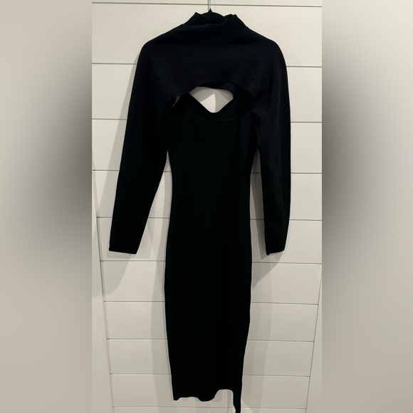 Nanushka black knit Noa midi dress - Picture 9 of 11